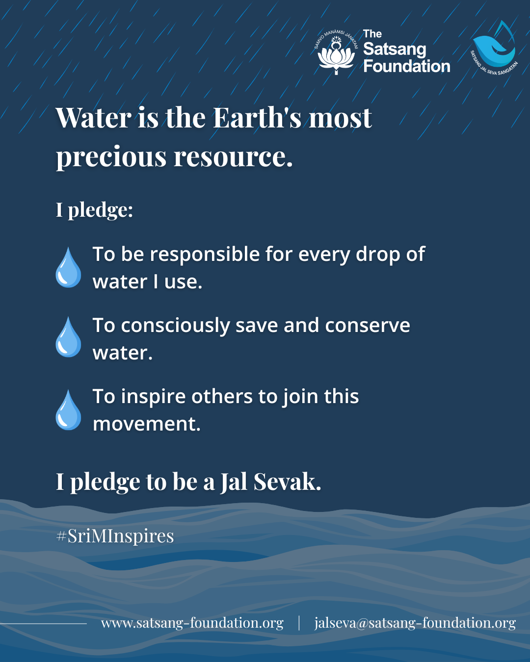 Satsang Jal Seva Sangatan Pledge